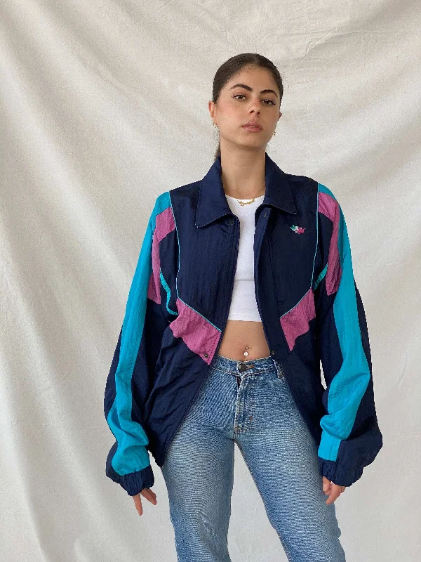 Vintage 90s Jesus Goldero Windbreaker Jacket - M Welt Pockets Slit Pockets Flap Pockets