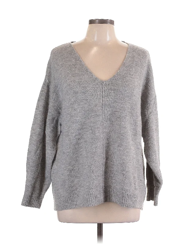 Pullover Sweater Ruffle Sleeve Feminine