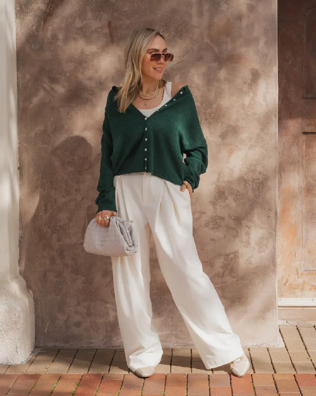 FRONT PLEAT WIDE TROUSERS Trousers Mesh Breathable
