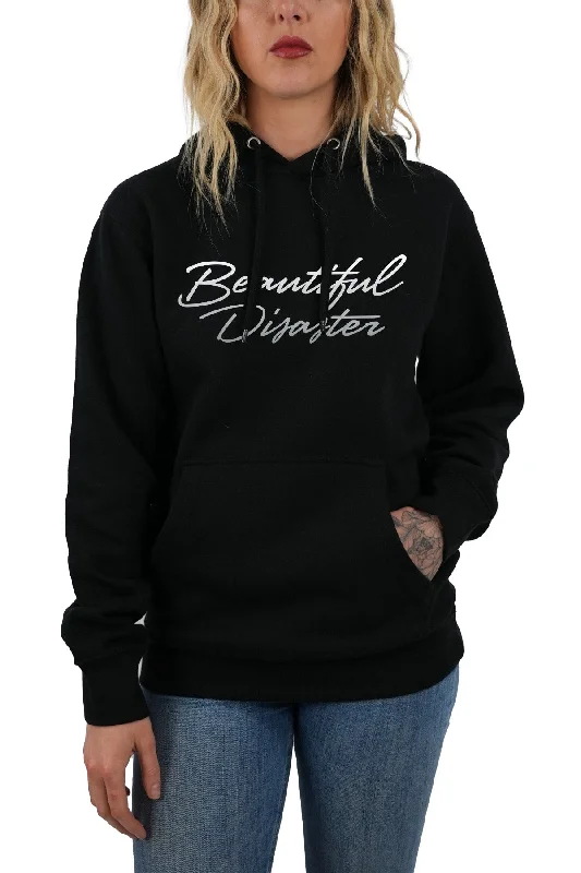 Beautifully Broken Pullover Hoodie Hoodie with Mock Neck Collared Structured