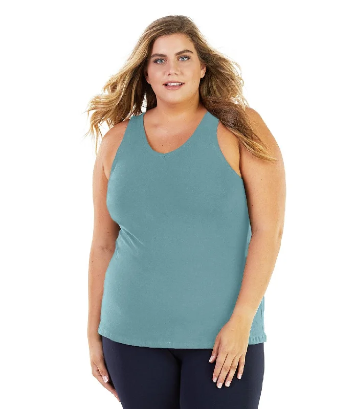 Stretch Naturals Long Support Tank Classic Colors - FINAL SALE ivory tank top