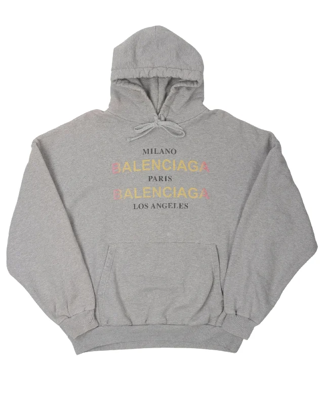 Cities Hoodie Hoodie with Tie-Dye Psychedelic Retro