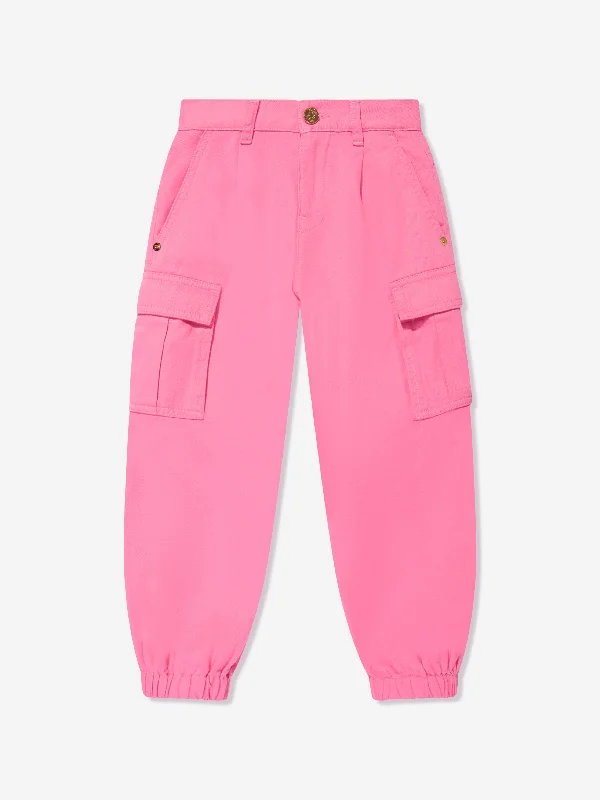 Versace Girls Cargo Trousers in Pink Trousers Bootcut Casual