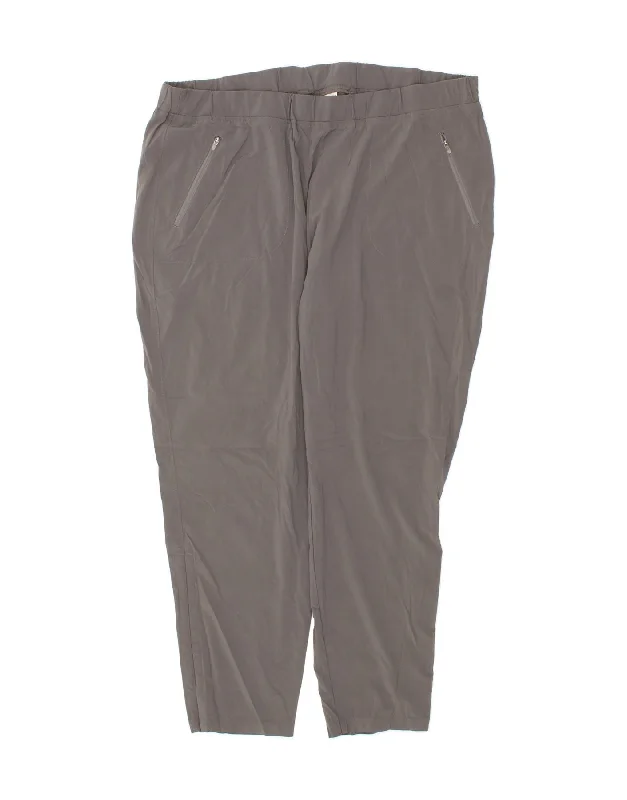 ORVIS Womens Slim Trousers UK 18 XL W40 L30 Grey Polyester Trousers Versatile Stylish