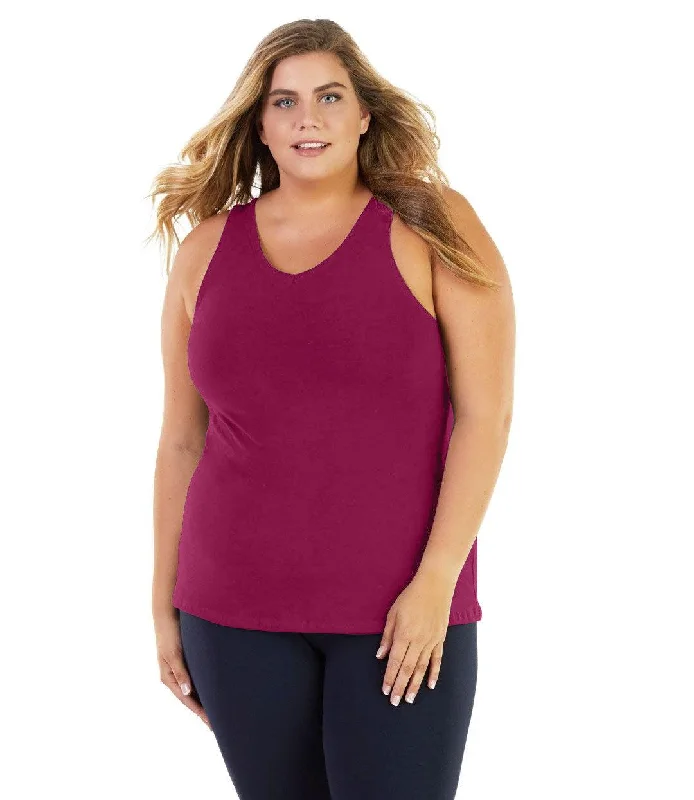 Stretch Naturals Long Support Tank Classic Colors - FINAL SALE navy tank top