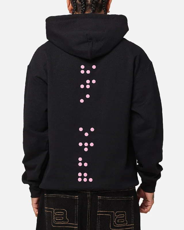 The Anti Order Brail Hoodie Black/Pink Hoodie with Reflective Safety Nightwear