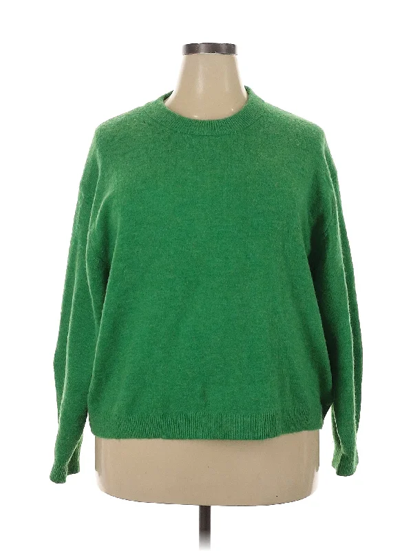 Pullover Sweater Gathered Sleeve Pullover