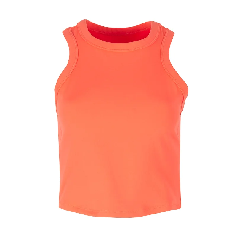 One Fitted Cropped Tank - Womens cold shoulder tank