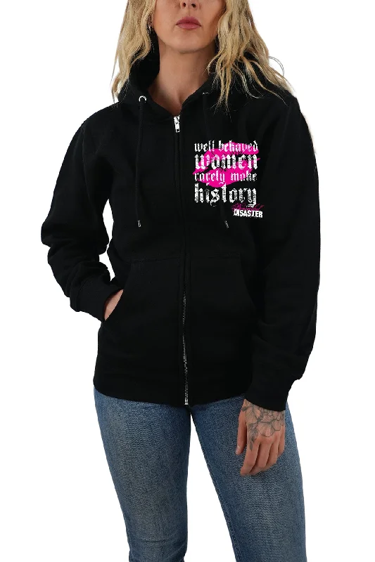 Well Behaved Zip Hoodie Hoodie with Turtle Neck Cozy Winter