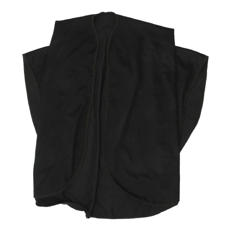 Vintage Womens Black Cape | High End Luxury Over Shoulder Shawl Poncho VTG Fashionable Silk Shawl Wrap