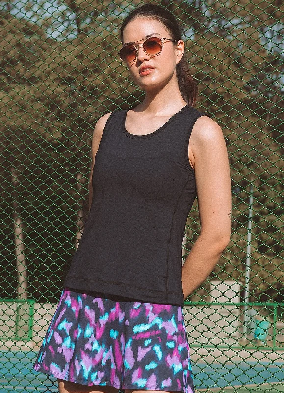 Court Tank (Black) beige tank top
