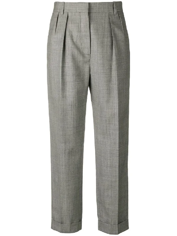 high waisted pleat trousers Trousers chic elegant