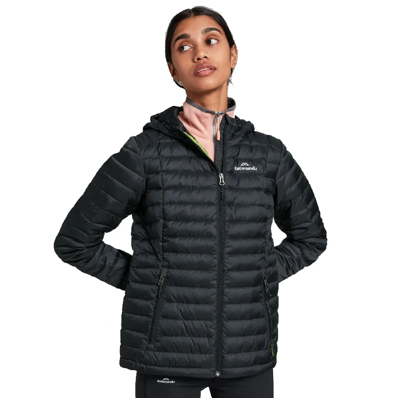 Women's Heli Hooded Down Jacket Chenille Jacket Brocade Jacket Lace Jacket