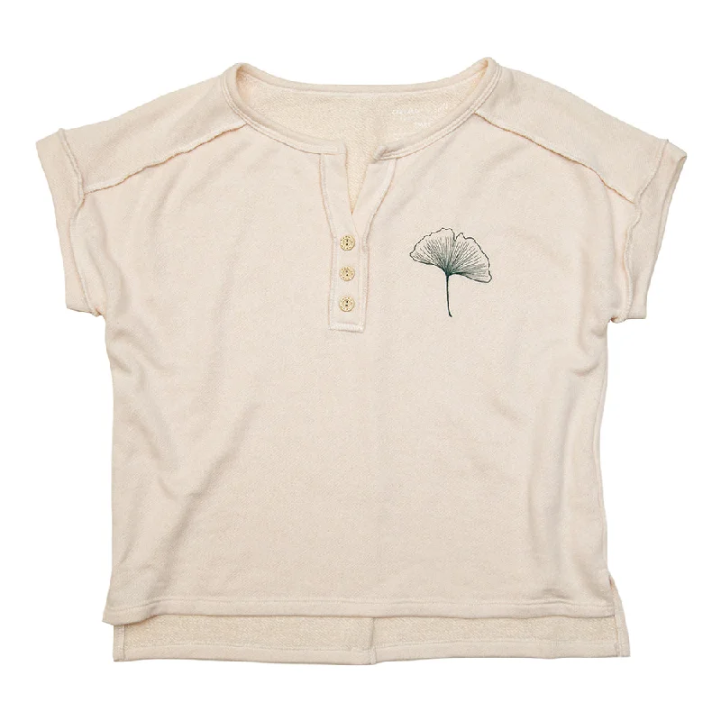 Ginkgo Sweater Henley Ribbed Striped Patterned
