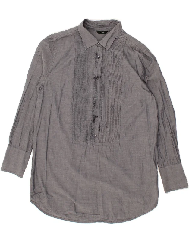 J. CREW Womens Pullover Shirt Dress UK 14 Large Grey Soft Wool Sweater
