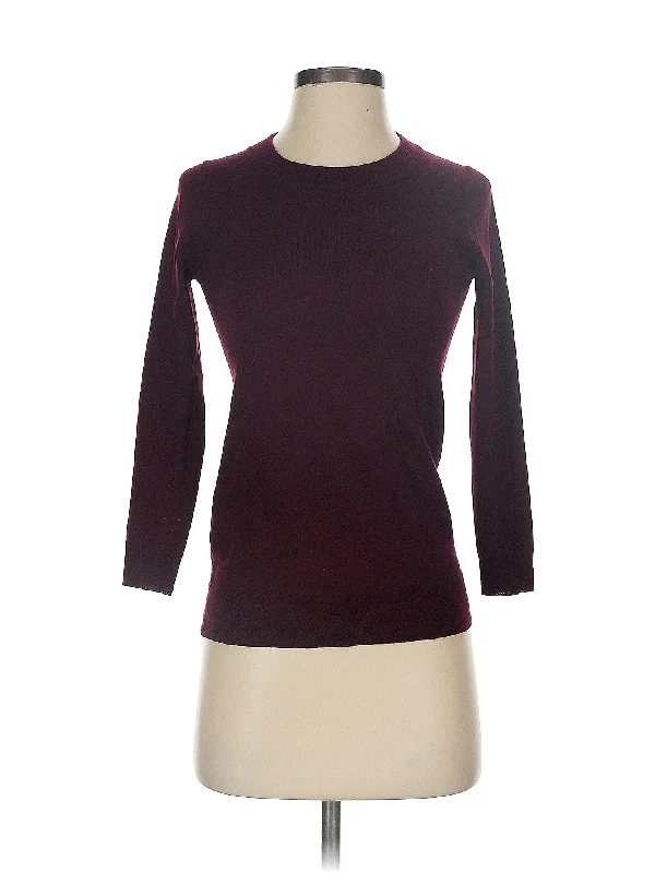 Wool Pullover Sweater Surplice Neck Pullover