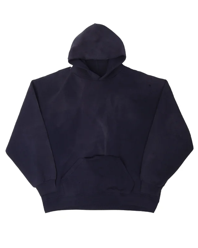 Russell Blue Hoodie Hoodie with Cropped Fit Short Trendy