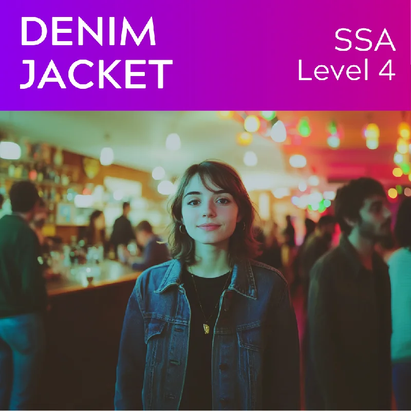 Denim Jacket (SSA - L4) Hoodie Zip-Up Jacket Button-Up Jacket