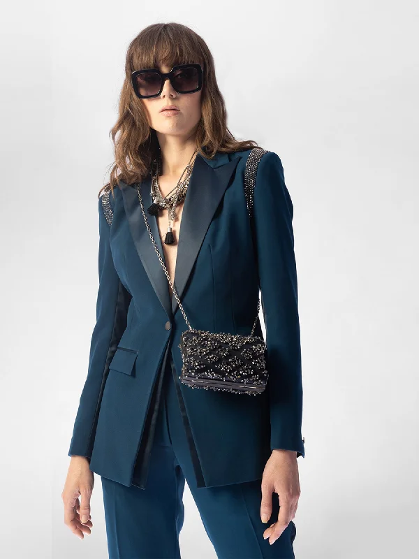 Twilight Teal Jacket Rayon Jacket Velvet Jacket Corduroy Jacket