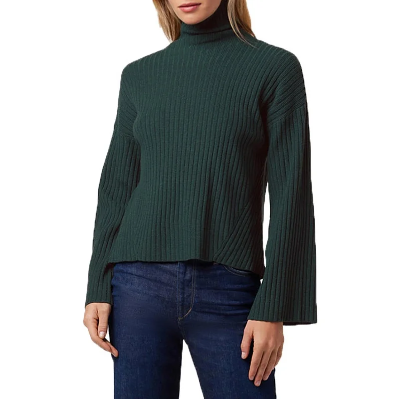 Womens Ribbed Long Sleeves Pullover Sweater Solo Sleeve Pullover