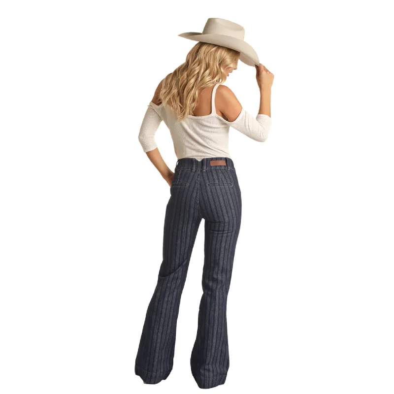 PANHANDLE WOMEN'S HIGH RISE STRIPE JACQUARD TROUSER JEAN - RRWD5HRZQI Trousers versatile functional
