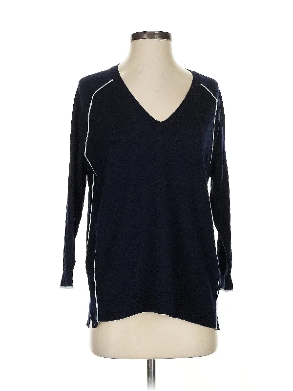 Wool Pullover Sweater Cold Shoulder Design