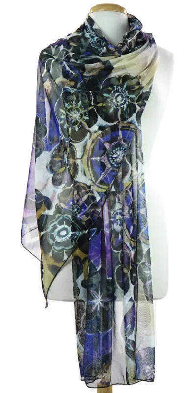 "Neeva" Mesh Shawl Stole Wrap Trendy Long Knit Shawl