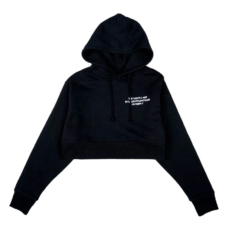 Grappling Club Cropped Hoodie Hoodie with Contrast Stitching Detailed Premium