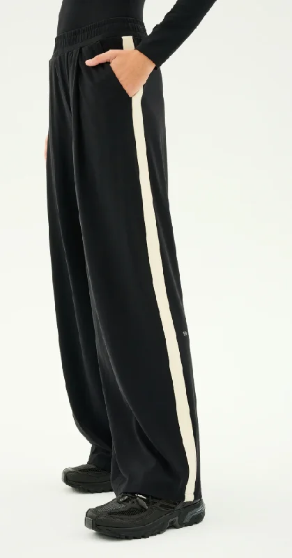 LUCA AIRWEIGHT TROUSER WITH STRIPE High Waist Slim Fit Ankle Length