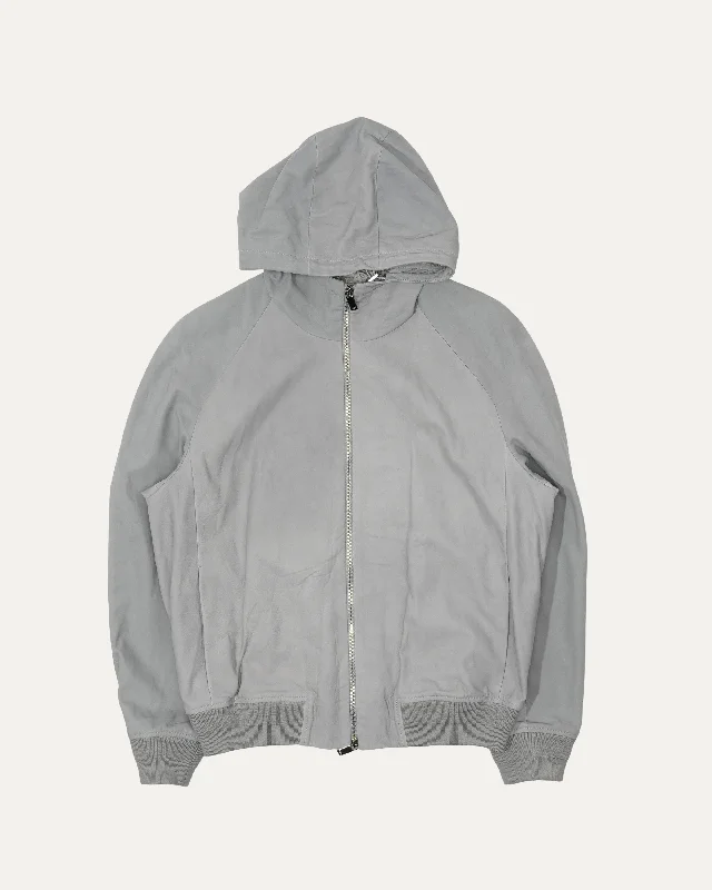 Air Jordan Suede Zip Up Hoodie Hoodie with Embroidery Detailed Premium