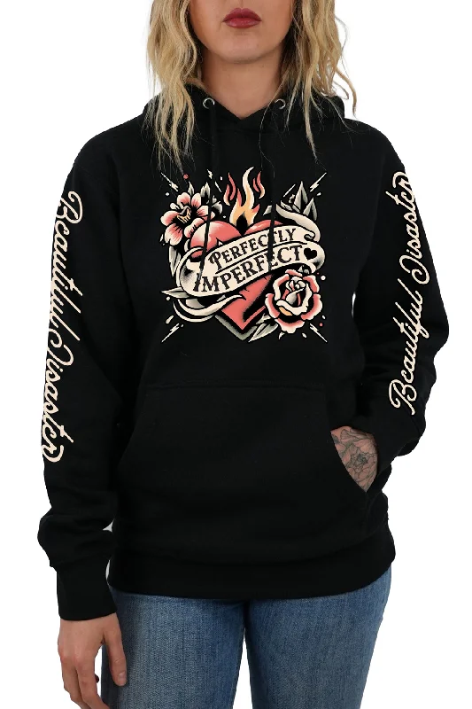 Rebel Ink Pullover Hoodie Hoodie with Batwing Sleeves Loose Dramatic