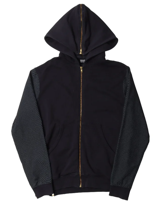 RAF Multi Zip Hoodie Hoodie with Side Slits Relaxed Casual