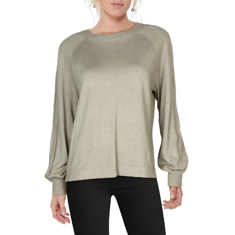 Womens Crewneck Top Pullover Top Textured Knit Design