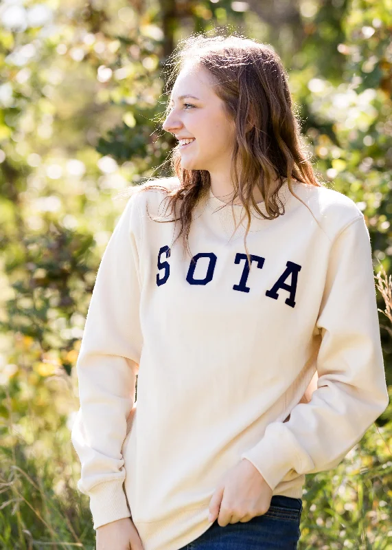 Sota'  Highland Crewneck Sweatshirt Hoodie with Color Block Contrast Stylish