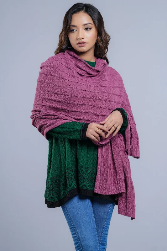 Women's Knitted Winter Shawl Stylish Knit Shawl Wrap