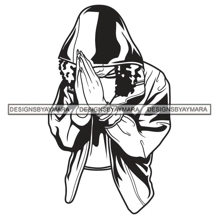 Afro Lola Gangster Hoodie Praying Asking God Black Woman Independent Savage Money Cash Hustle Designs For T-Shirt and Other Products SVG PNG JPG Cutting Files For Silhouette Cricut and More! Hoodie with High-Low Hem Asymmetrical Trendy