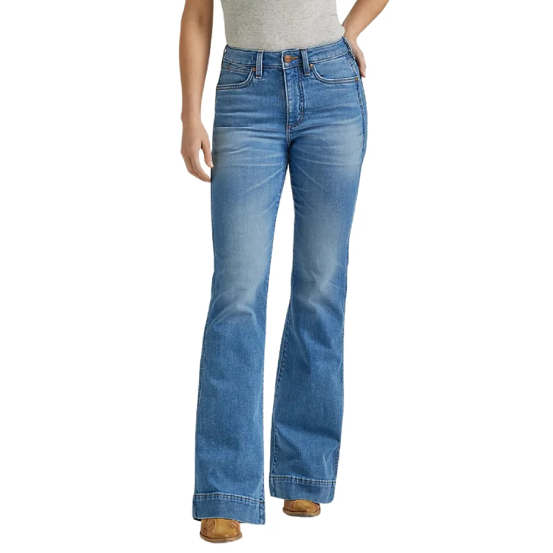WRANGLER WOMEN'S RETRO PREMIUM HIGH RISE ELIZA TROUSER JEAN  - 112338901 Trousers Handmade Artisanal