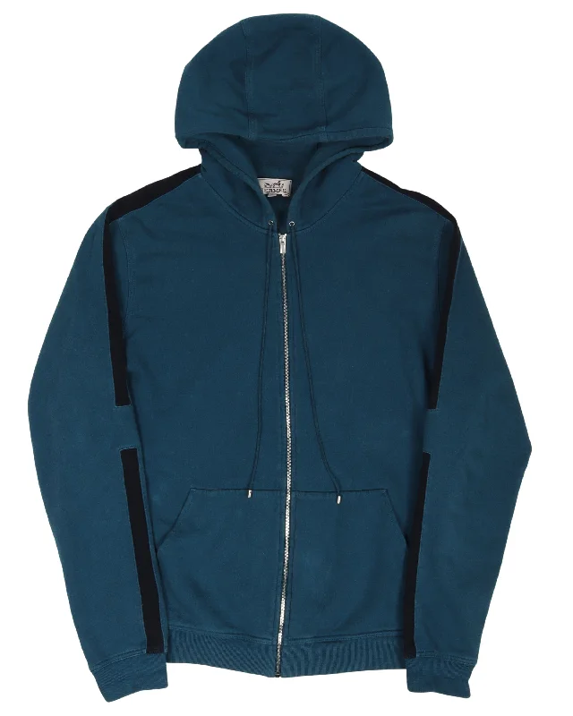 Zip Up Hooded Sweatshirt Hoodie with Logo Branding Identity