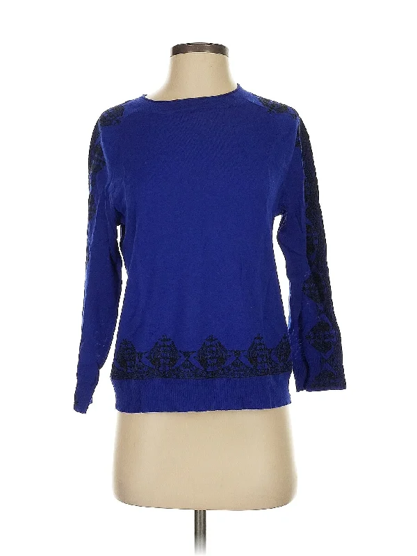 Wool Pullover Sweater Elbow Length Sleeve