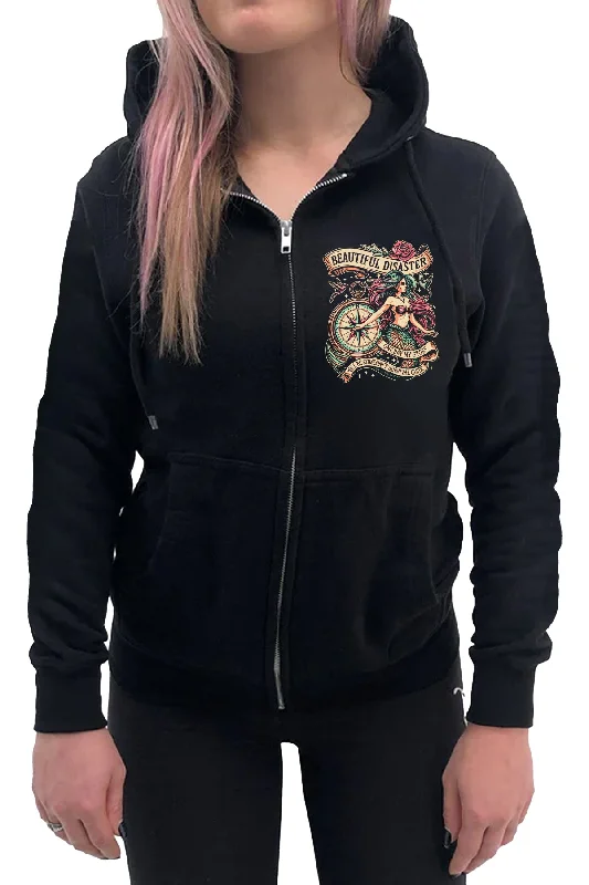 Survival Guide Zip Hoodie Hoodie with Set-In Sleeves Structured Classic