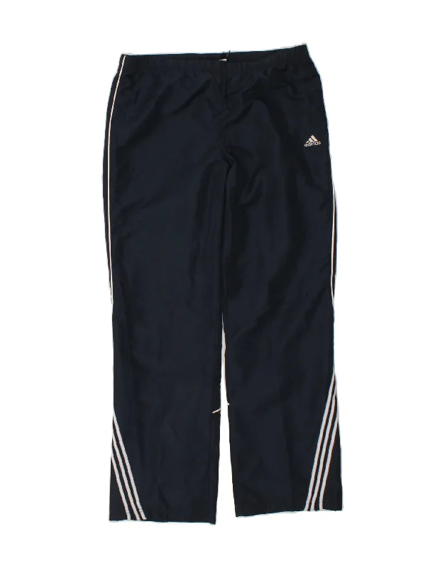 ADIDAS Womens Climalite Tracksuit Trousers UK 12 Medium  Navy Blue Trousers Capri Summer