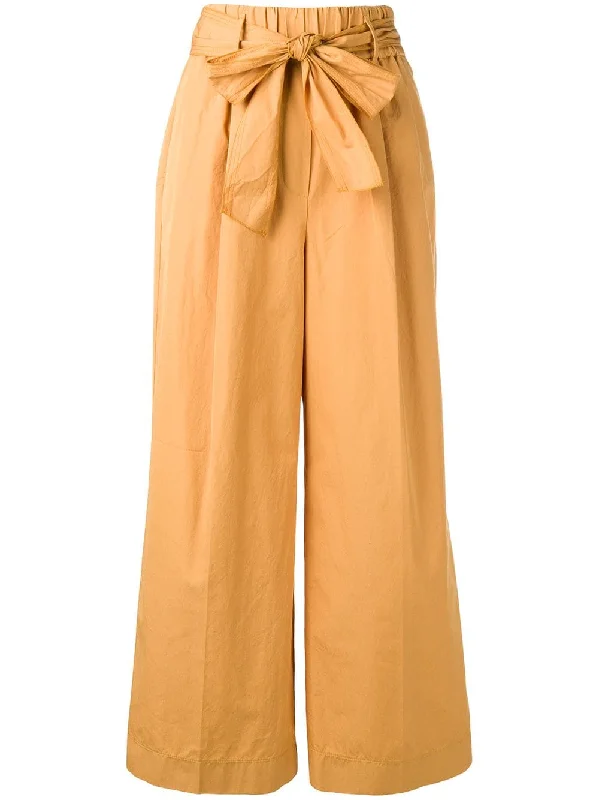 waist-tied flared trousers Trousers Velvet Soft