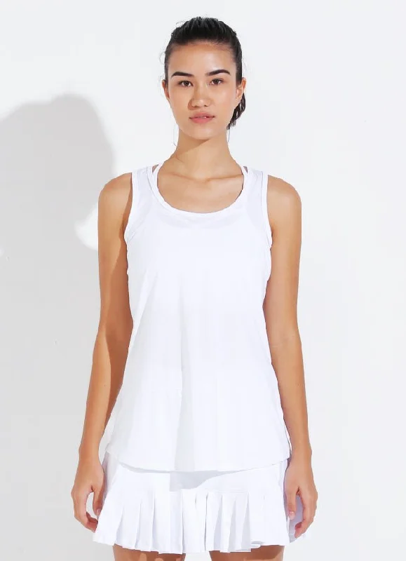 Day Glow Tank (White) bronze tank top