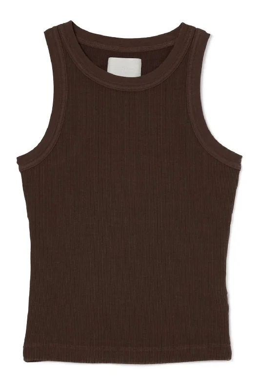 Isabel Rib Tank - Fig fashionable tank top