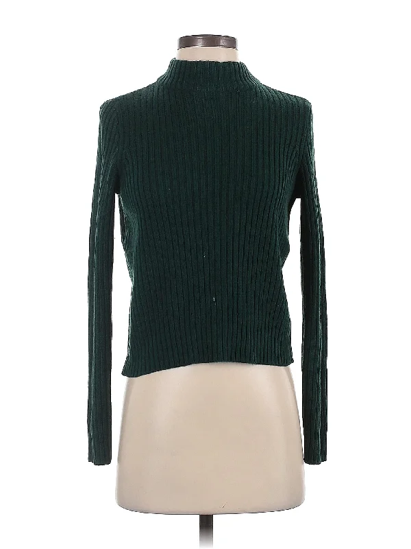 Turtleneck Sweater Real Fur Shearling Chenille