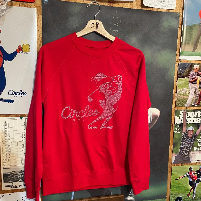 Circles Golf Logo Christmas Sweater Design Pullover Fleece Square Neck Pullover