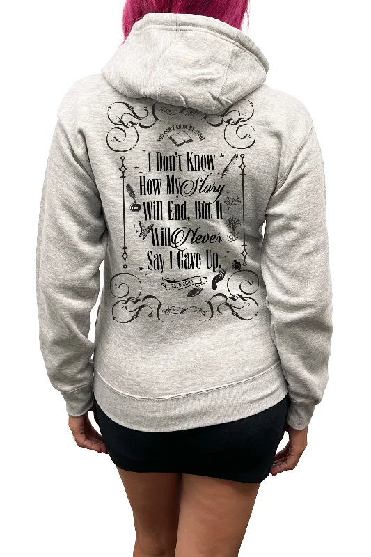 You Don't Know My Story Zip Hoodie Hoodie with Cuffed Sleeves Snug Secure