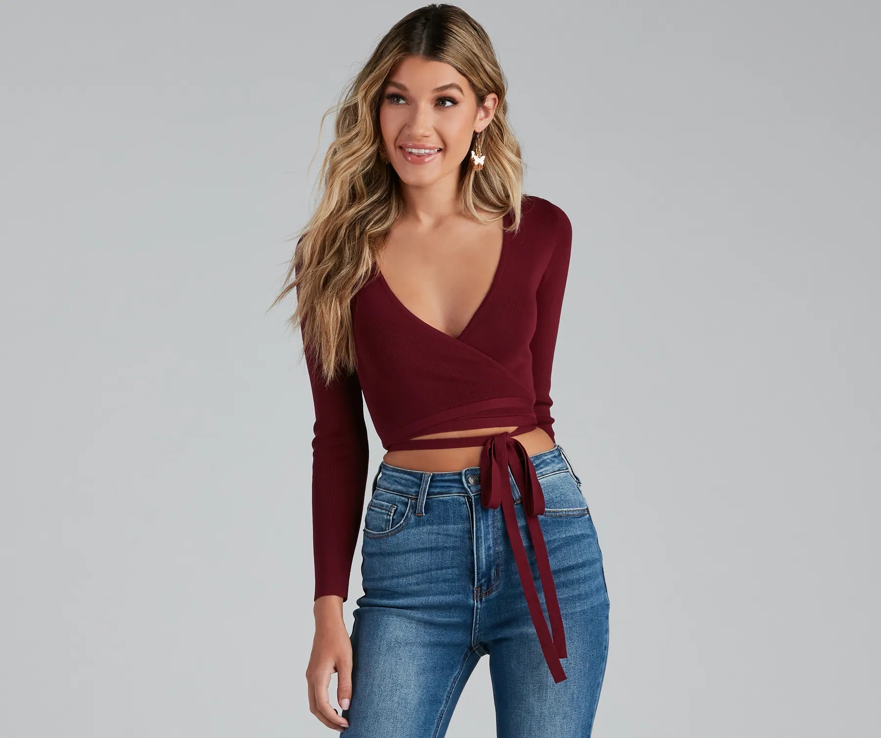 Pretty Wraps Long Sleeve Sweater Lightweight Heavyweight Midweight
