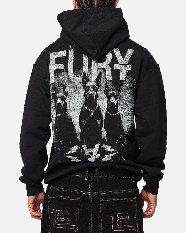 The Anti Order Fury Hoodie Black Hoodie with Camouflage Military Edgy