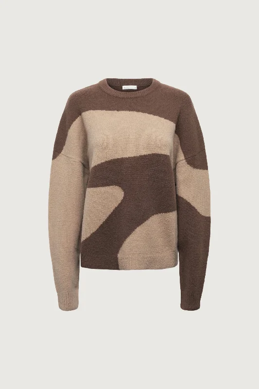 OVERSIZED INTARSIA SWEATER Layered Multi-layer Single Layer